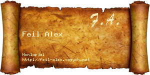 Feil Alex névjegykártya